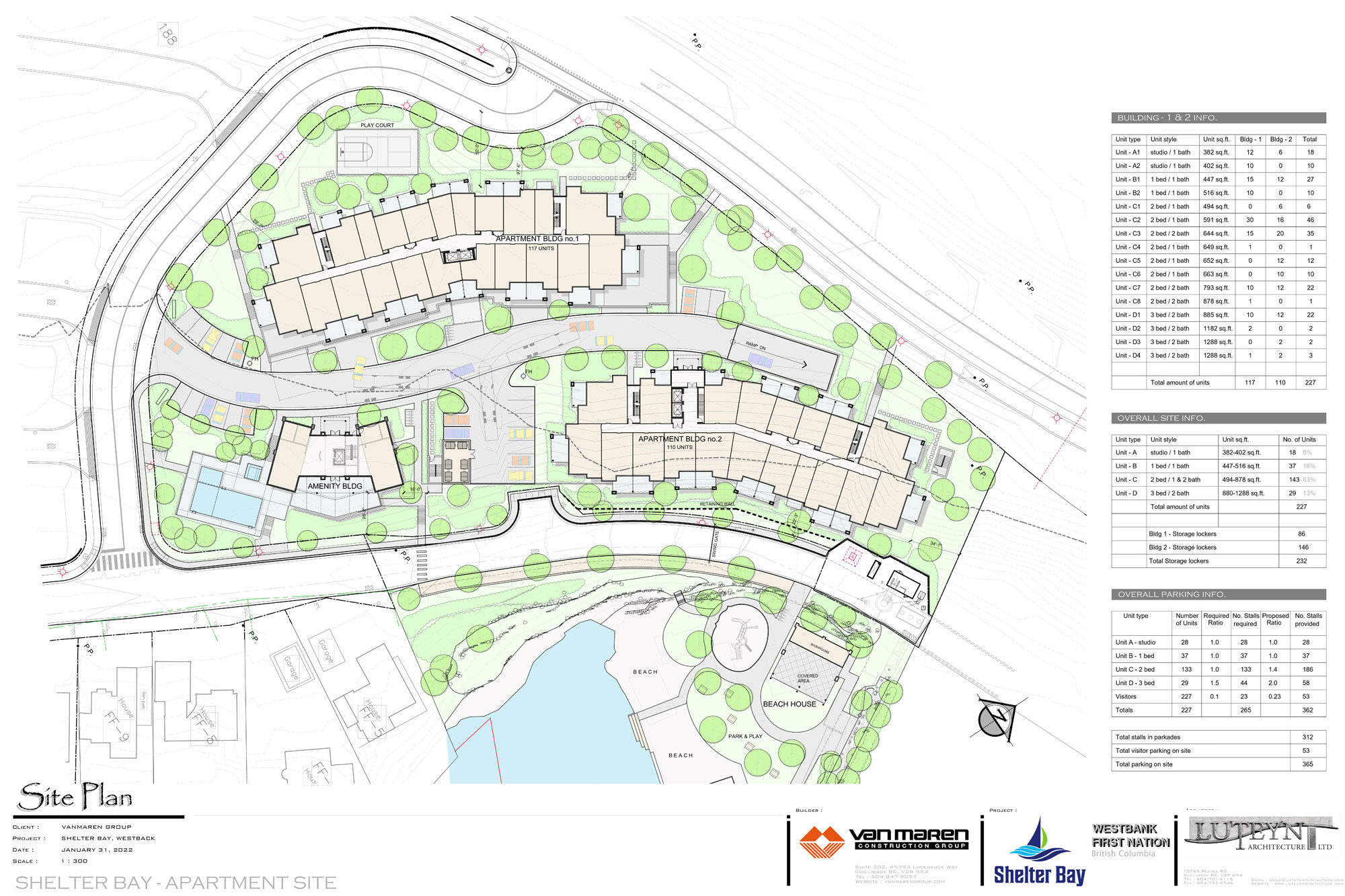 Shelter Bay apartments site plan
